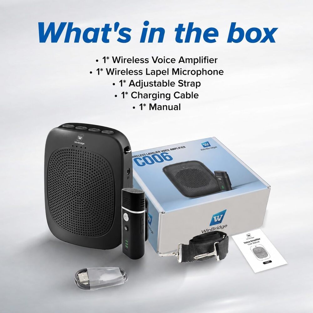 15W Voice Amplifier with Wireless Lapel Microphone